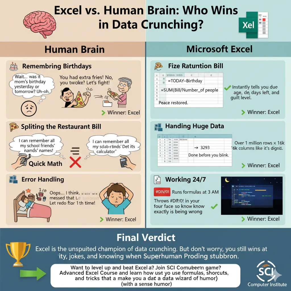 Excel vs Human Brain - Data Crunching Battle
